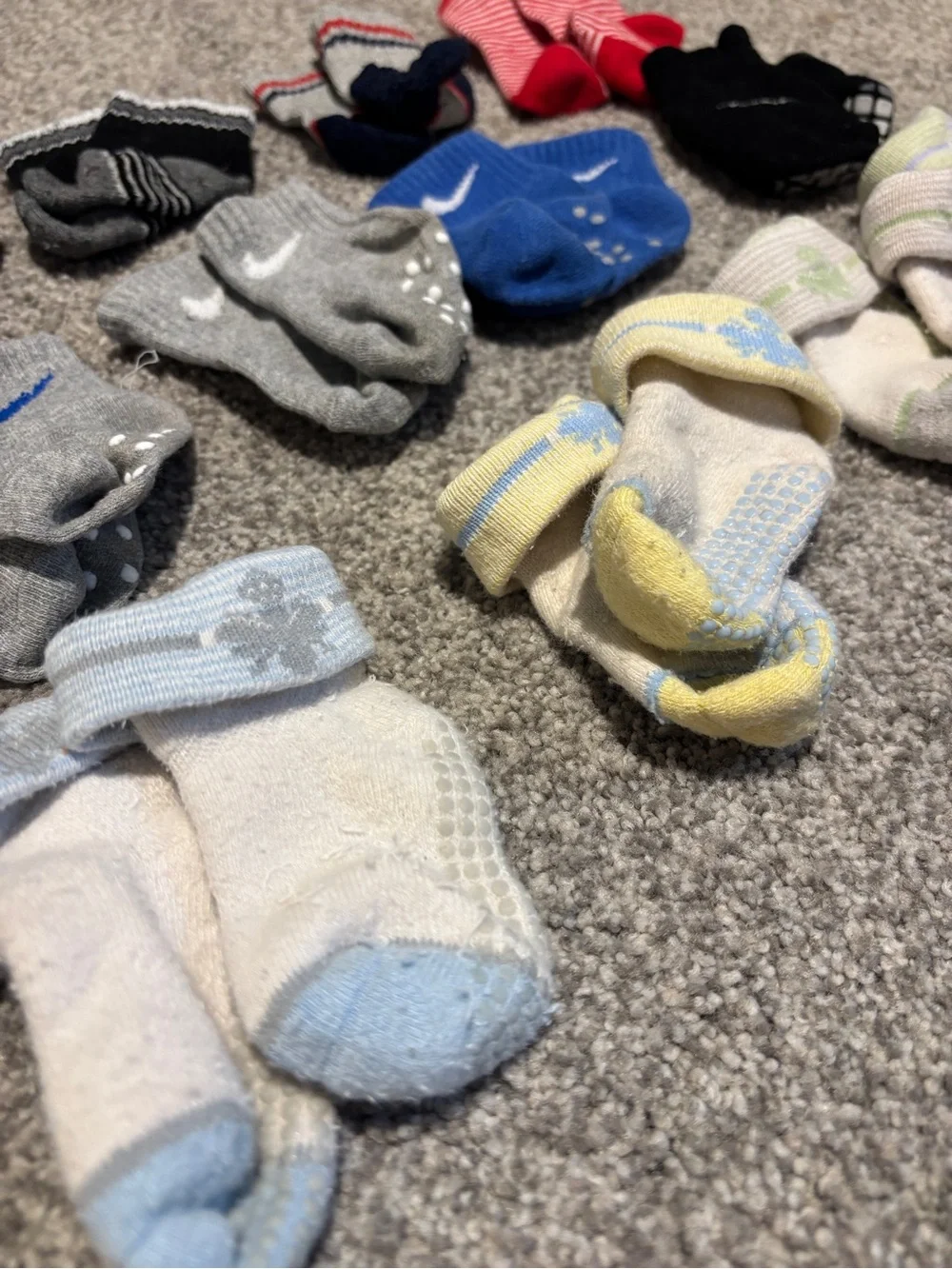 Baby/Toddler Assorted Socks - Bombas, Nike, and Misc (6-18 mo) with and wo grip